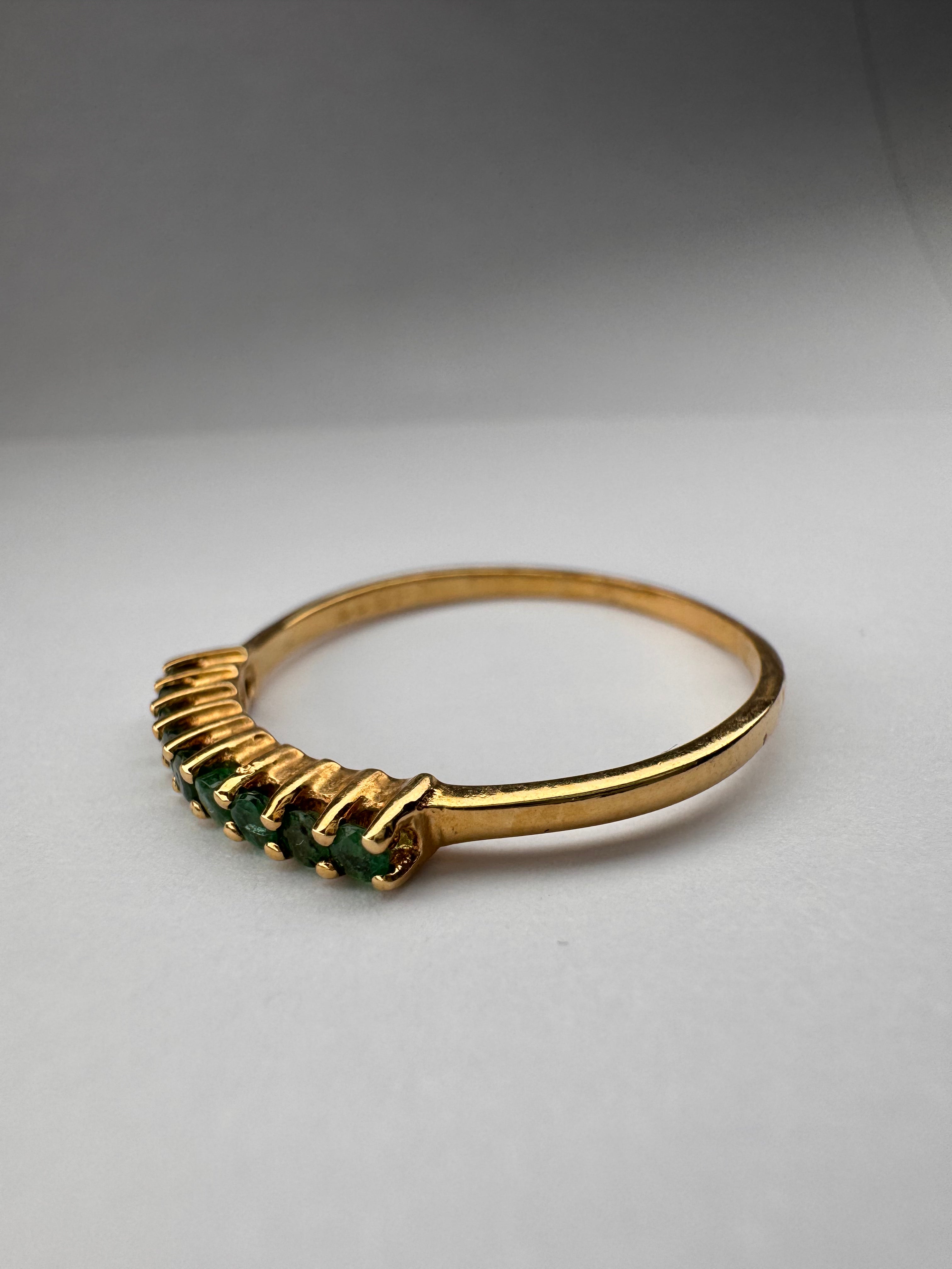 18ct Emerald Yellow Gold Eternity Ring