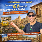 LIVE Webinar with George Laing (NEW 1€ Town: Valledolmo) How to buy a house for 1€ April 26th